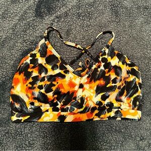 LiCi Fit Leopard Print Convertible Sports Bra - M